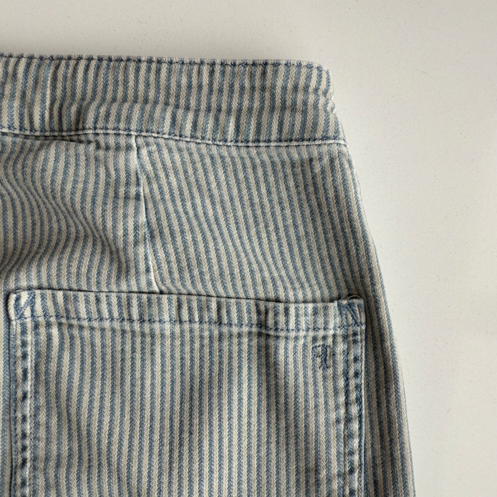 Pilcro‎ Anthropologie High Rise Railroad Stripe Wide Leg Carpenter Jeans sz 30 - Picture 3 of 9